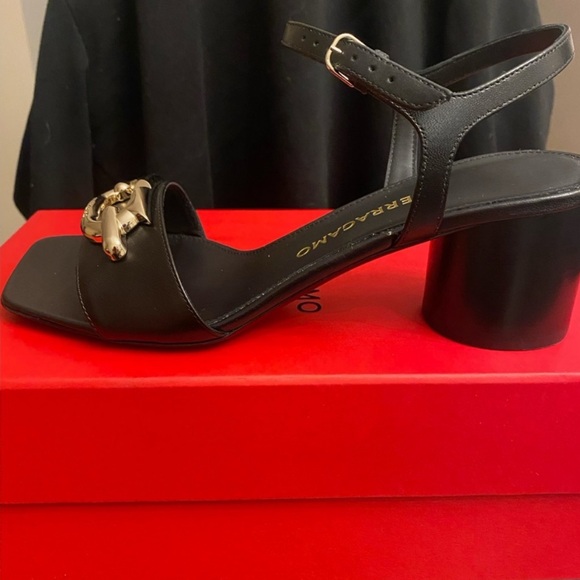 Salvatore Ferragamo Priscilla Black Heeled Sandals - Picture 3 of 4